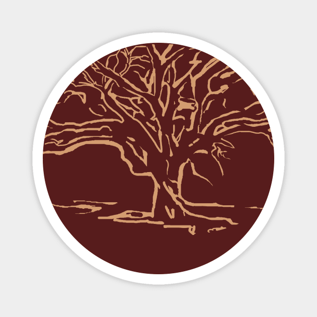 Gnarly Tree Magnet by DonWillisJrArt